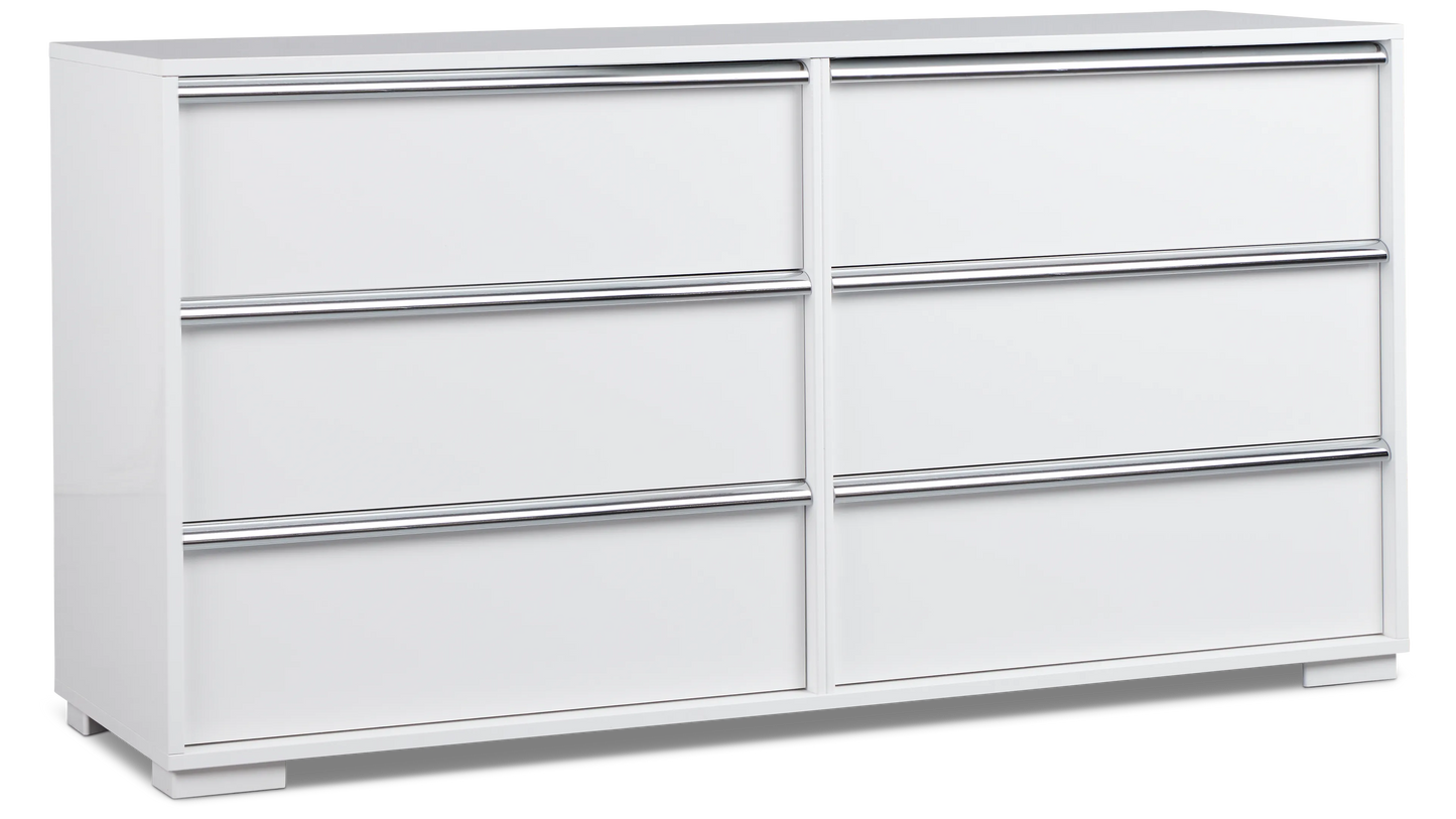 White Dresser 6 Drawers