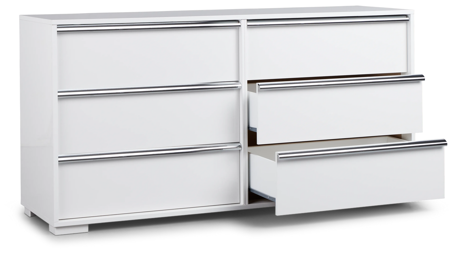 White Dresser 6 Drawers