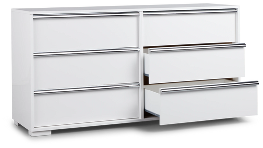 White Dresser 6 Drawers